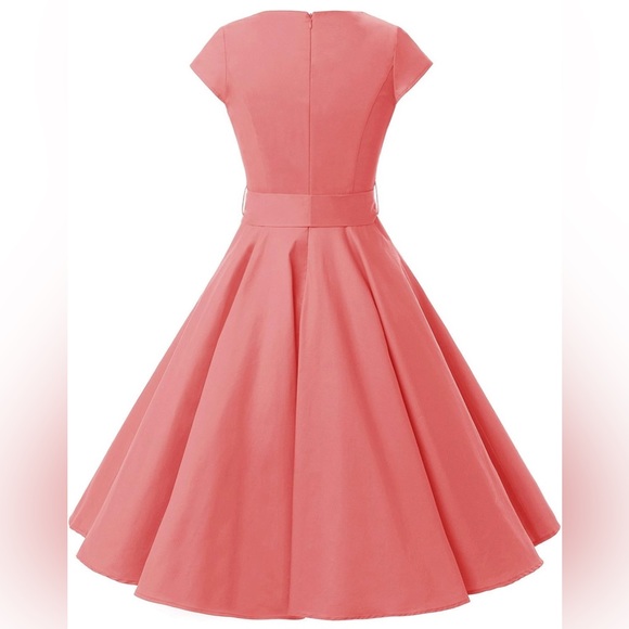 239. XXL NWT Dressystar Women Vintage 1950s Retro Rockabilly Prom Dresses Cap-Sl - Picture 4 of 7